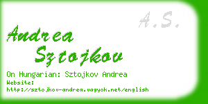 andrea sztojkov business card